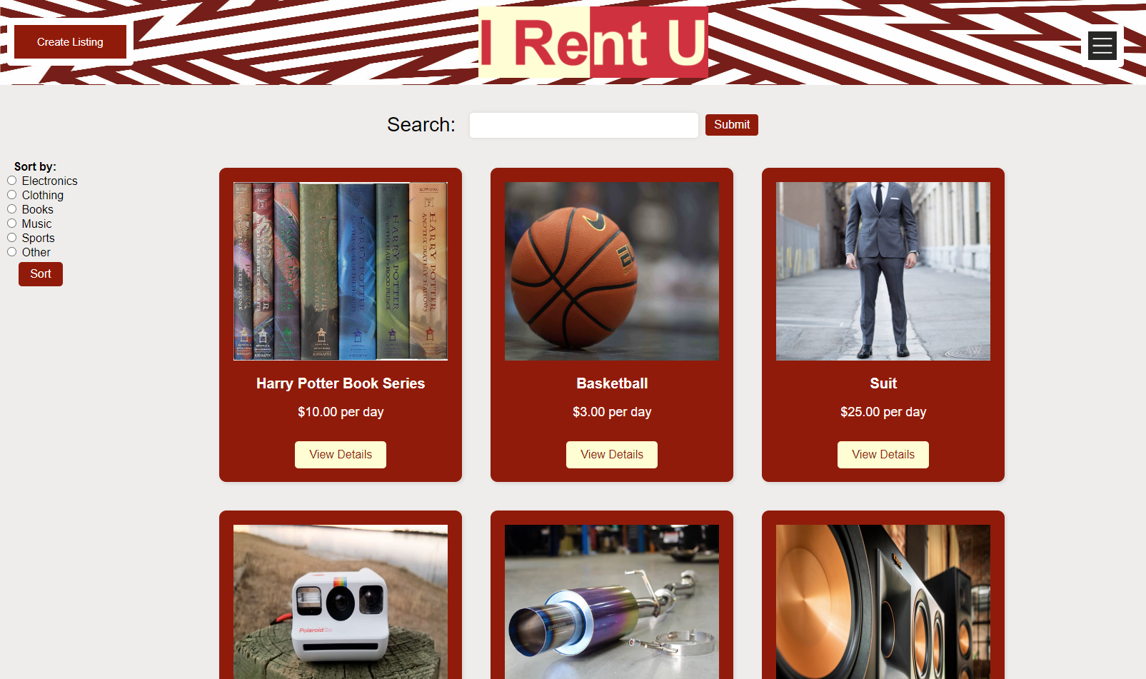 IrentU Home Page